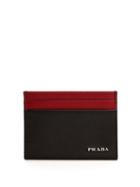 Matchesfashion.com Prada - Saffiano Leather Cardholder - Mens - Black Multi