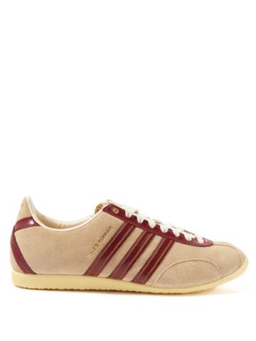Adidas X Wales Bonner - Japan Suede And Leather Trainers - Mens - Burgundy Multi