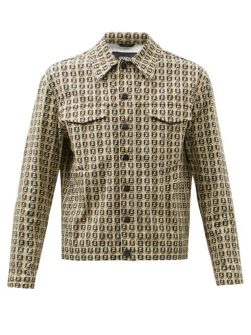 Mens Rtw Fendi - Ff-print Cotton-blend Twill Jacket - Mens - Multi