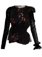 Preen By Thornton Bregazzi Martine Asymmetric-smocked Tulle Top