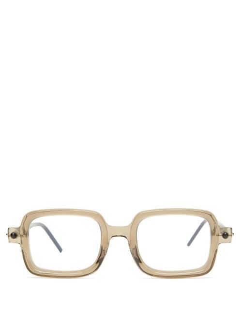 Matchesfashion.com Kuboraum - P2 Square Acetate Glasses - Mens - Beige