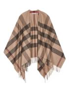 Burberry London Checked Cashmere-blend Cape