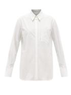 Matchesfashion.com Another Tomorrow - Oversized Chest-pocket Organic Cotton-poplin Shirt - Womens - White