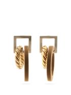 Matchesfashion.com Jacquemus - Albi Hoop Drop Earrings - Womens - Gold