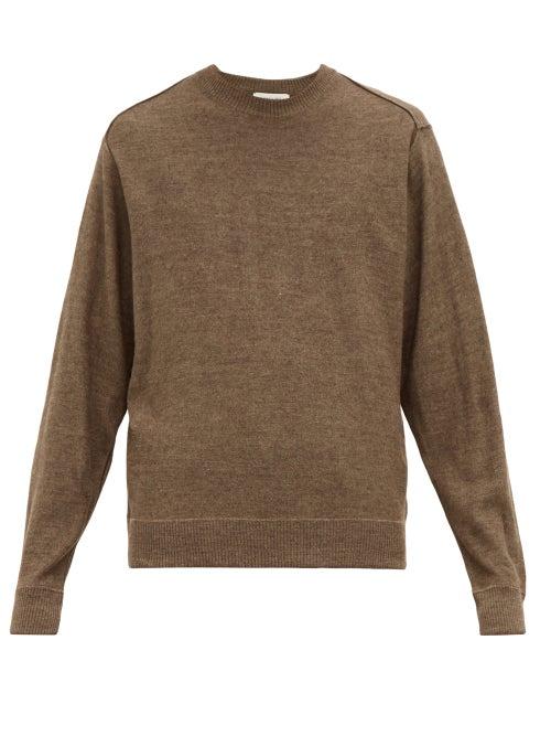 Matchesfashion.com Lemaire - Exposed Seam Wool Blend Sweater - Mens - Brown