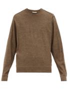 Matchesfashion.com Lemaire - Exposed Seam Wool Blend Sweater - Mens - Brown