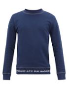 Matchesfashion.com A.p.c. - Austin Cotton-jersey Sweatshirt - Mens - Navy
