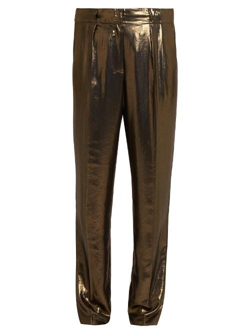 Elizabeth And James Hawke Pleated Straight-leg Lam Trousers