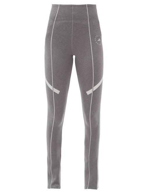 Matchesfashion.com Adidas By Stella Mccartney - Urban Extreme High-rise Stretch-jersey Leggings - Womens - Grey