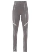 Matchesfashion.com Adidas By Stella Mccartney - Urban Extreme High-rise Stretch-jersey Leggings - Womens - Grey