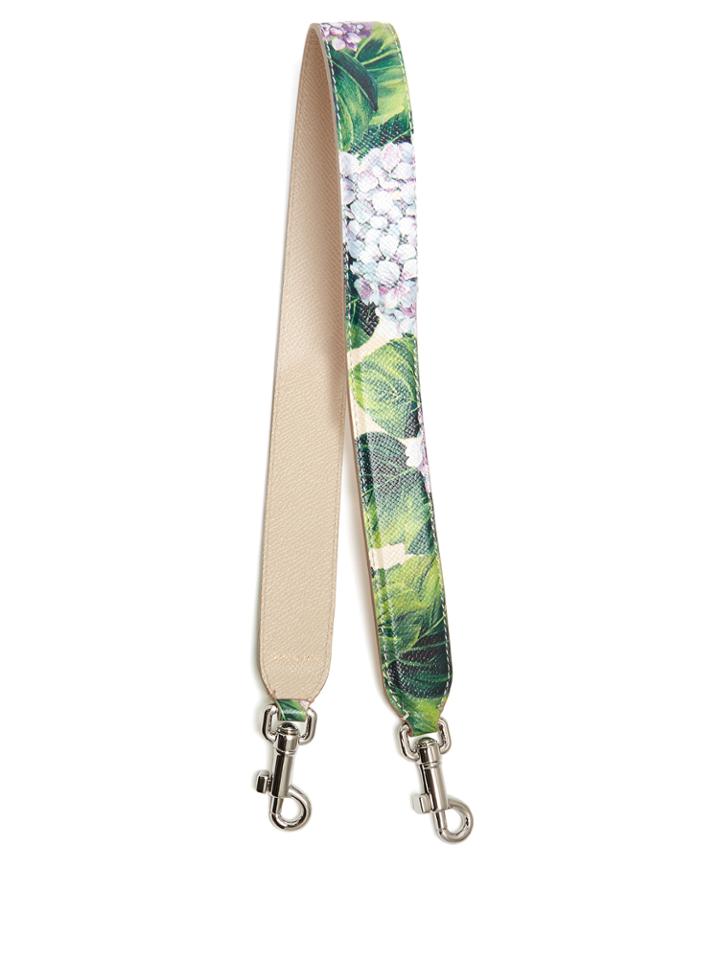 Dolce & Gabbana Hydrangea-print Leather Bag Strap