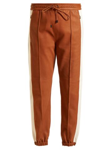 Isabel Marant Coy Side-stripe Leather Track Pants