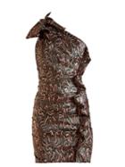Matchesfashion.com Isabel Marant - Synee One Shoulder Jacquard Mini Dress - Womens - Green Multi