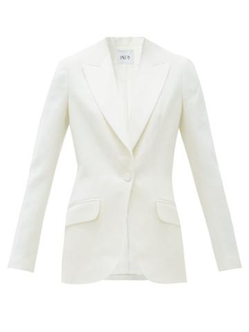 Matchesfashion.com Pallas Paris - Hanoii Single-breasted Wool Tuxedo Jacket - Womens - White