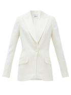 Matchesfashion.com Pallas Paris - Hanoii Single-breasted Wool Tuxedo Jacket - Womens - White