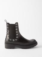 Alexander Mcqueen - Boxcar Eyelet-studded Leather Chelsea Boots - Mens - Black