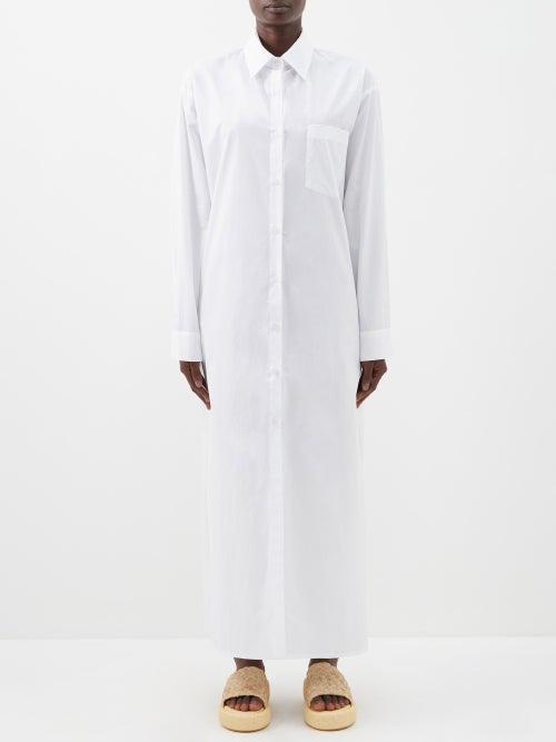The Frankie Shop - Cala Cotton-poplin Shirt Dress - Womens - White