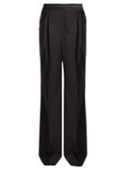 Matchesfashion.com Prada - High Rise Wool Trousers - Womens - Black