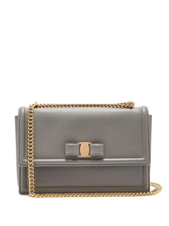 Salvatore Ferragamo Ginny Medium Leather Shoulder Bag
