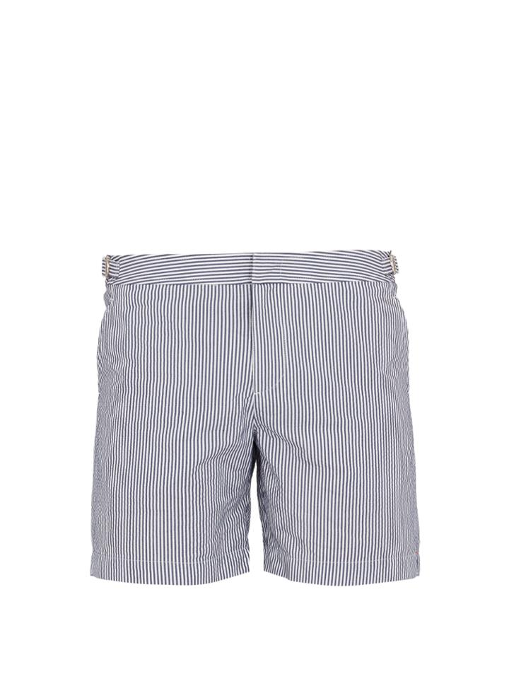 Orlebar Brown Bulldog Mid-length Seersucker Swim Shorts