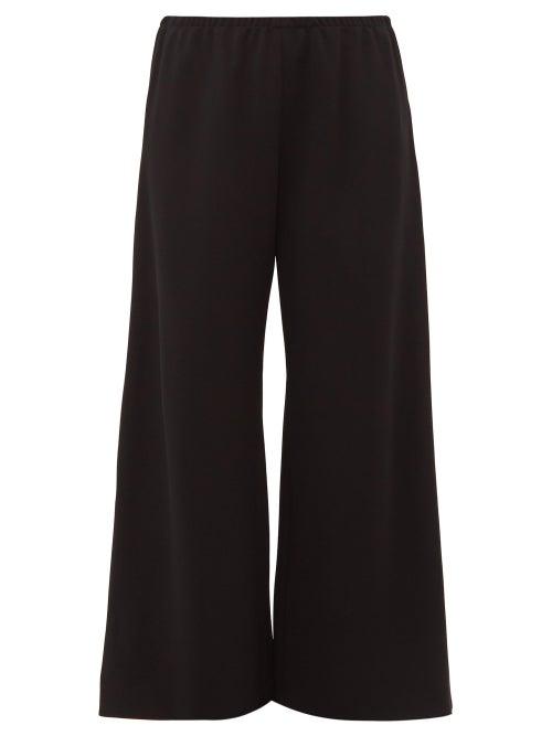 Matchesfashion.com The Row - Vala Cropped Wide Leg Trousers - Womens - Black