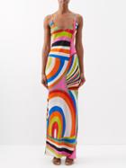 Pucci - Iride-print Silk Maxi Dress - Womens - Multi