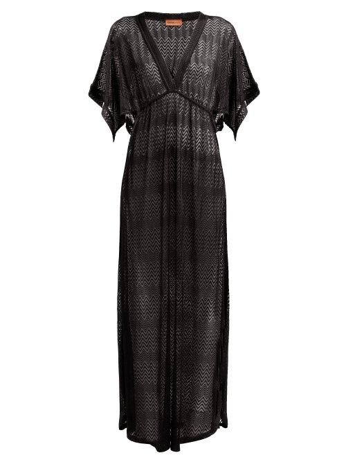 Matchesfashion.com Missoni Mare - Crochet Knit Maxi Dress - Womens - Black
