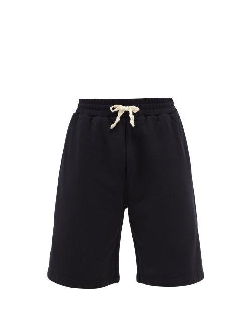 Studio Nicholson - Damon Cotton-jersey Shorts - Mens - Dark Navy