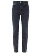 Matchesfashion.com Totme - Mid-rise Cropped Straight-leg Jeans - Womens - Black