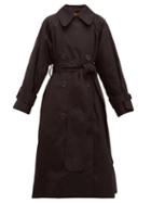 Matchesfashion.com Marc Jacobs - Belted Cotton Gabardine Trench Coat - Womens - Black