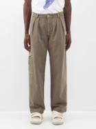 Jacquemus - Bicou Organic-cotton Denim Cargo Trousers - Mens - Light Brown