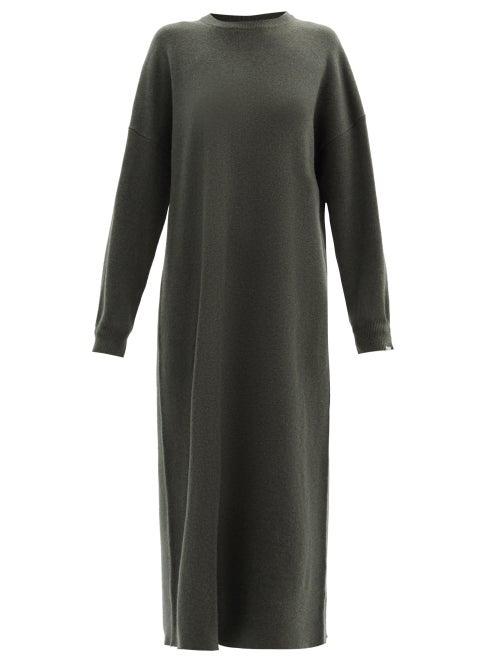 Matchesfashion.com Extreme Cashmere - No. 106 Weird Stretch-cashmere Dress - Womens - Khaki