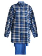 Balenciaga Sweatshirt-detail Checked Cotton Shirt