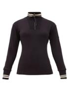 Matchesfashion.com Bogner - Dimitra Striped Stretch-jersey Base-layer Top - Womens - Black