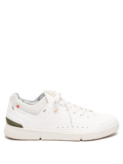 Mens Shoes On - The Roger Centre Court Faux-leather Trainers - Mens - White