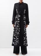 Gabriela Hearst - Berlin Floral-embroidered Wool Trench Coat - Womens - Black