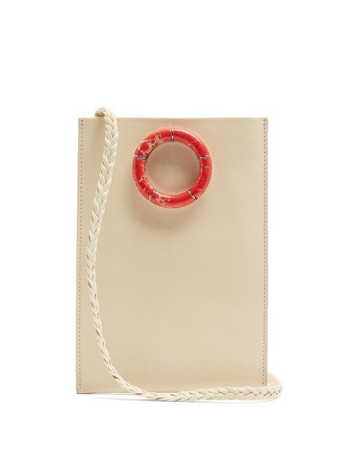 Matchesfashion.com The Row - Medicine Leather Cross Body Bag - Womens - Cream