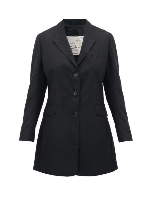 Matchesfashion.com Giuliva Heritage Collection - Karen Tailored Virgin Wool Twill Blazer - Womens - Black