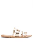 Matchesfashion.com Ancient Greek Sandals - Meltemi Cut Out-strap Leather Slides - Womens - Gold