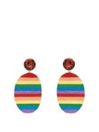 Matchesfashion.com Maryjane Claverol - Happy Zone Stripe Clip Earrings - Womens - Multi