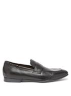 Matchesfashion.com Dunhill - Engine Turn Leather Penny Loafers - Mens - Black