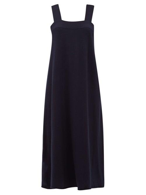 Matchesfashion.com Extreme Cashmere - No.130 Carisma Stretch Cashmere Midi Dress - Womens - Navy