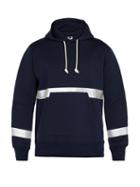 Matchesfashion.com Junya Watanabe - Reflective Neoprene Hooded Sweatshirt - Mens - Navy