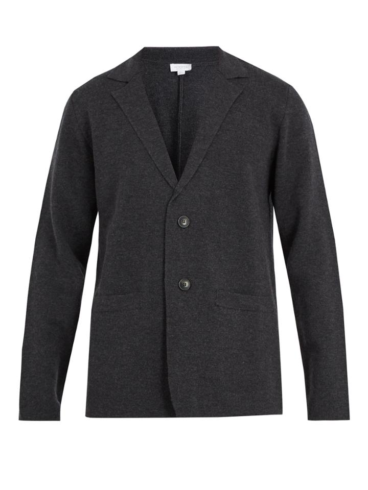 Sunspel Notch-lapel Single-breasted Wool Blazer