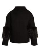 Saks Potts Bille Fur-trimmed Wool Sweater