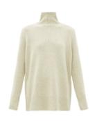 Matchesfashion.com The Row - Sadel Roll-neck Cashmere Sweater - Womens - Beige