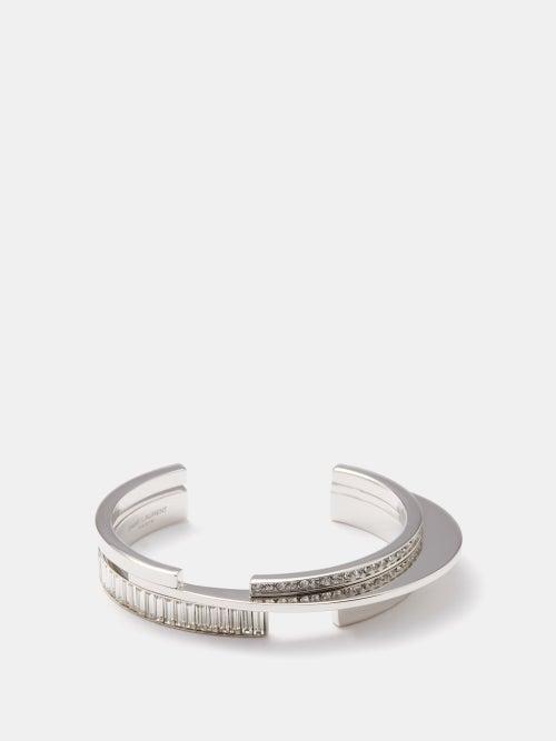 Saint Laurent - Cosmic Crystal-embellished Bracelet - Womens - Silver