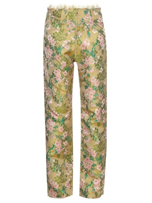 Marques'almeida Floral-brocade Boyfriend Trousers