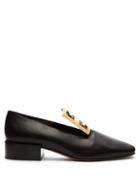 Matchesfashion.com Givenchy - 4g Block Heel Leather Loafers - Womens - Black