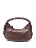 Ladies Bags Hereu - Espiga Mini Leather Shoulder Bag - Womens - Dark Brown